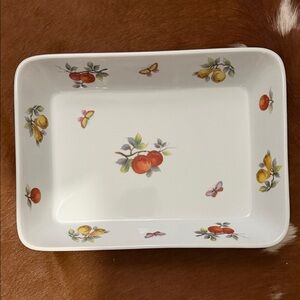 Vintage Andrea by Sadek fruit pattern 9X13 oven to table baking dish.